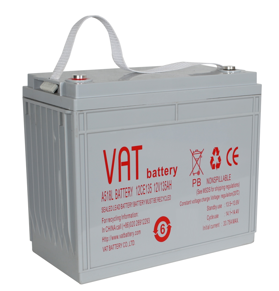 12V135AH太阳能风能 不间断后备电源UPS 威艾特VAT蓄电池